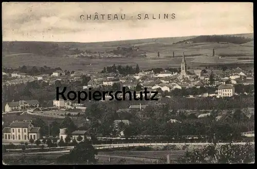 ALTE POSTKARTE CHATEAU-SALINS Gare Station Lorraine Lothringen Moselle Feldpost Landsturm-Bat.l. Dillingen 3. Komagnie