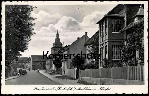 ALTE POSTKARTE BREITENWORBIS EICHSFELD-WIPPERAUE NORDHÄUSER STRASSE 1941 Auto Car cpa postcard AK Ansichtskarte