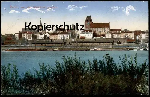 ALTE POSTKARTE THORN VON DER WEICHSEL GESEHEN Widok Ogolny Torun Ostpreussen Polska Polen Poland cpa postcard