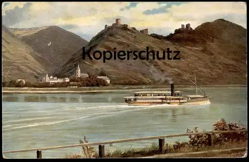 ALTE KÜNSTLER POSTKARTE KAMP-BORNHOFEN DIE FEINDLICHEN BRÜDER H. HOFFMANN Dampfer steamship bateau à vapeur