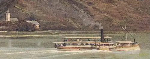 ALTE KÜNSTLER POSTKARTE KAMP-BORNHOFEN DIE FEINDLICHEN BRÜDER H. HOFFMANN Dampfer steamship bateau à vapeur