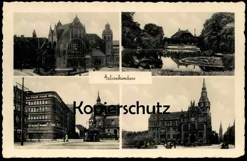 ALTE POSTKARTE GELSENKIRCHEN HAUPTBAHNHOF HANS SACHS HAUS postcard cpa AK Ansichtskarte