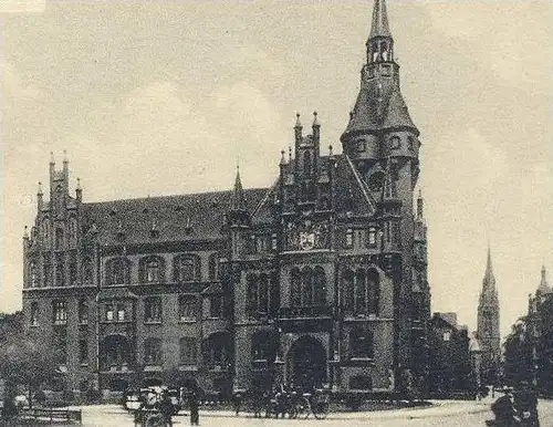 ALTE POSTKARTE GELSENKIRCHEN HAUPTBAHNHOF HANS SACHS HAUS postcard cpa AK Ansichtskarte