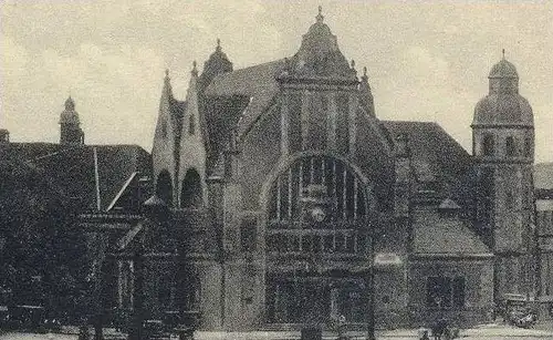 ALTE POSTKARTE GELSENKIRCHEN HAUPTBAHNHOF HANS SACHS HAUS postcard cpa AK Ansichtskarte