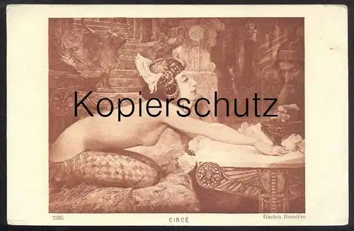 ALTE POSTKARTE CIRCÉ GASTON BUSSIÈRE nu Femme nue nus nude Woman Nudity nackte Frau Braun cpa postcard Ansichtskarte AK