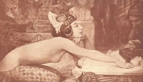 ALTE POSTKARTE CIRCÉ GASTON BUSSIÈRE nu Femme nue nus nude Woman Nudity nackte Frau Braun cpa postcard Ansichtskarte AK