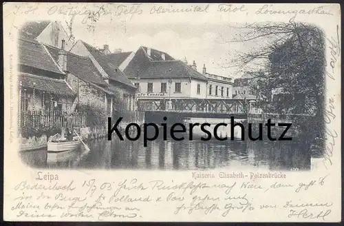 ALTE POSTKARTE LEIPA Kaiserin Elisabeth Brücke Böhmisch Böhmen Ceska Lipa Sudeten Ansichtskarte AK postcard cpa Boehmen