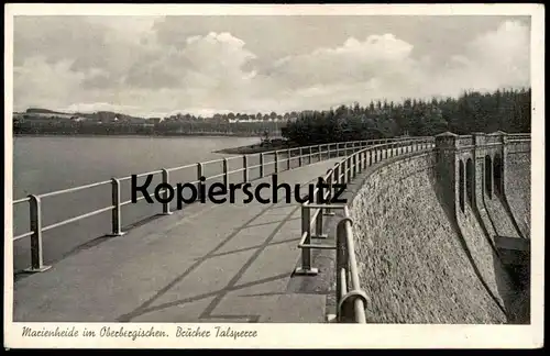 ÄLTERE POSTKARTE MARIENHEIDE OBERBERGISCHES LAND BRUCHER TALSPERRE Water Dam Barrage postcard cpa AK Ansichtskarte