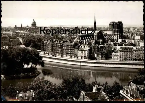 ALTE POSTKARTE PARIS EN FLANANT 1942 Notre-Dame vue du quai de l'Hotel de Ville France cpa postcard AK Ansichtskarte