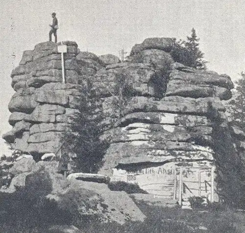 ALTE POSTKARTE GRUSS VOM DREISESSEL 1899 BEI HAIDMÜHLE NEUREICHENAU Berg Dreisesselberg Nove Udoli mountain postcard cpa