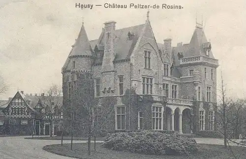 ALTE POSTKARTE HEUSY CHATEAU GEORGES PELTZER-DE ROSINS 1912 Verviers castle Schloss cpa postcard AK Ansichtskarte