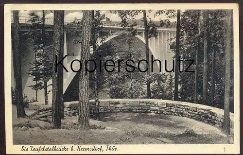 ALTE POSTKARTE TEUFELSTALBRÜCKE HERMSDORF THÜRINGEN Reichsautobahn Jena Gera Autobahn Brücke Bridge Pont cpa postcard AK