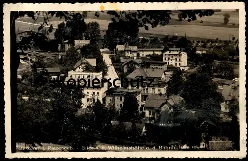 ALTE POSTKARTE PETERSDORF IM RIESENGEBIRGE BAHNHOFSVIERTEL PIECHOWICE Eisenbahn Chemin de fer Railway Schlesien postcard
