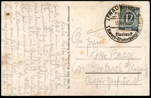 ALTE POSTKARTE FRAUENWALD RENNSTEIG THÜRINGEN THÜRINGER LANDIDYLL ILMENAU Kühe Kuh Cow Cows Vache postcard