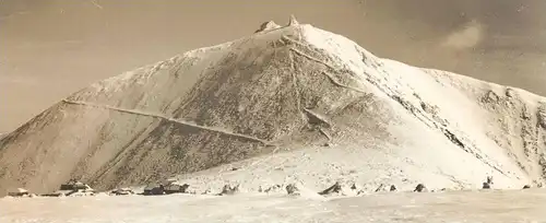 ALTE POSTKARTE SCHNEEKOPPE SCHLESIERHAUS RIESENBAUDE RIESENGEBIRGE Snezka Sniezka Krkonose Karkonosze Sudeten postcard