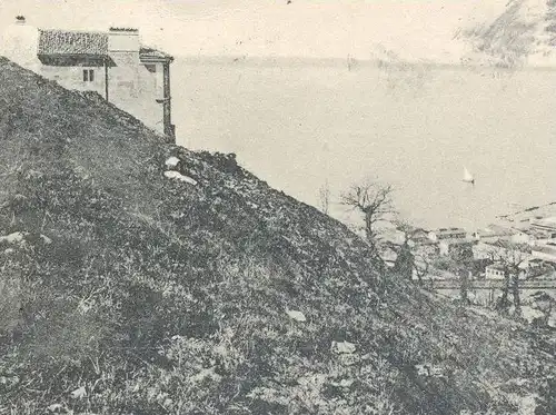 ALTE POSTKARTE GRUSS AUS TRIEST 1900 UN SALUTO DA TRIESTE STRADA VERSO MIRAMAR E BARCOLA postcard Italia Italy Italien