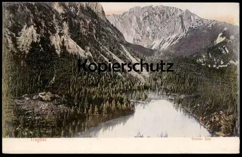 ALTE POSTKARTE TRAGÖSS GRÜNER SEE OBERORT 1907 STEIERMARK AUSTRIA Autriche postcard Österreich Ansichtskarte AK postcard