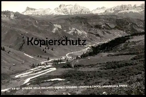 ÄLTERE POSTKARTE GRUPPO SELLA STRADA DELLE DOLOMITI PASSO PORDOI ARABBA Italia Italy Italien Mountain postcard cpa AK