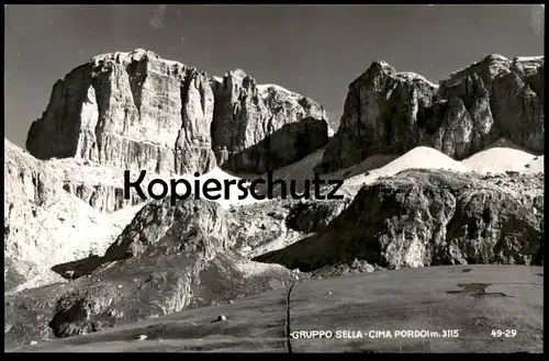 ÄLTERE POSTKARTE GRUPPO SELLA CIMA PORDOI Dolomiten Dolomiti Italia Italy Italien Mountain postcard cpa Ansichtskarte AK