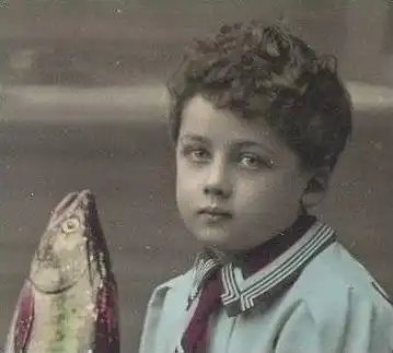 ALTE POSTKARTE DES JEUNES COEURS NOS BEAUX POISSONS Enfants Children Poisso Fish Fisch Forelle Hecht Brochet Pike Trout