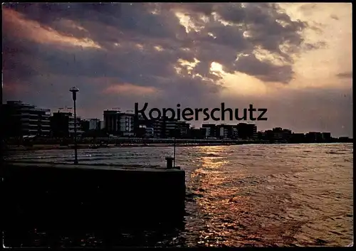 ÄLTERE POSTKARTE RICCIONE TRAMONTO ITALIA Italy Italien coucher du soleil sun-set Sonnenuntergang Mole cpa postcard