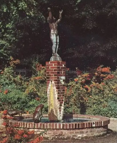 POSTKARTE BAD ROTHENFELDE KINDERBRUNNEN Brunnen children fountain fontaine des enfants Ente duck canard cpa postcard AK