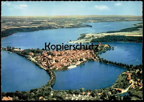 ÄLTERE POSTKARTE INSELSTADT RATZEBURG LUFTBILD PANORAMA Luftaufnahme Fliegeraufnahme cpa postcard AK Ansichtskarte