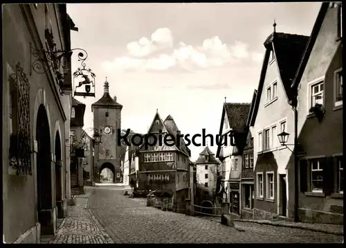 ÄLTERE POSTKARTE ROTHENBURG OB DER TAUBER PLÖNLEIN Reklame Schild Hirsch cerf deer sign cpa postcard AK Ansichtskarte