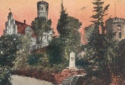 ALTE POSTKARTE LANDESKRONE BEI GÖRLITZ THEODOR-KÖRNER-DENKMAL Monument Zgorzelec Zhorjelc cpa postcard AK Ansichtskarte