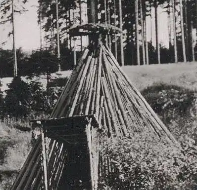 ÄLTERE POSTKARTE HOCHHARZ KÖHLERHÜTTE AN DER AUTOSTRASSE GOSLAR HAHNENKLEE Köhler Charburner Charbonnier Koehler Harz AK