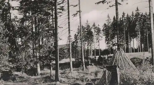 ÄLTERE POSTKARTE HOCHHARZ KÖHLERHÜTTE AN DER AUTOSTRASSE GOSLAR HAHNENKLEE Köhler Charburner Charbonnier Koehler Harz AK