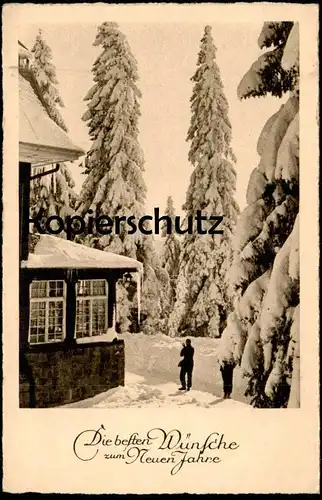 ALTE POSTKARTE DIE BESTEN WÜNSCHE ZUM NEUEN JAHRE NEUJAHR Eiszapfen icicle  new year nouvel an Schnee Snow Winter Hiver