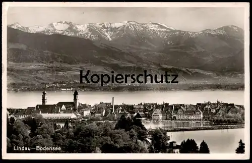 ALTE POSTKARTE LINDAU BODENSEE PANORAMA GESAMTANSICHT TOTALANSICHT cpa postcard AK Ansichtskarte