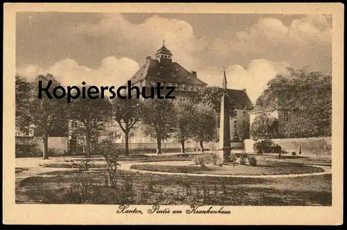 ALTE POSTKARTE XANTEN PARTIE AM KRANKENHAUS 1919 hospital postcard cpa AK Ansichtskarte