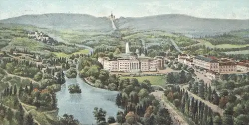 ALTE LITHO POSTKARTE CASSEL WILHELMSHÖHE PANORAMA Kassel Heliocolorkarte von Ottmar Zieher cpa postcard AK Ansichtskarte