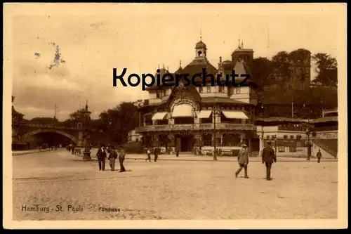 ALTE POSTKARTE HAMBURG ST. PAULI FÄHRHAUS 1908 Würzburger Hofbräu cpa postcard Ansichtskarte AK