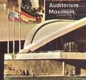ÄLTERE POSTKARTE BERLIN KONGRESSHALLE HALLE HALL Auditorium Maximum Sitzungssaal stars and stripes flag Stempel Dentist
