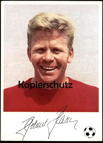 AUTOGRAMMKARTE HELMUT HALLER AC BOLOGNA Fußball Soccer Football Card Autograph Autogramm Karte autographe signature