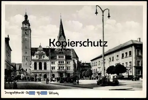 ALTE POSTKARTE INGOLSTADT UM 1940 A-H-PLATZ Autos Auto old cars car cpa postcard AK Ansichtskarte