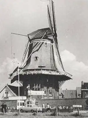 ÄLTERE POSTKARTE HARDERWIJK MOLEN-RESTAURANT DE HOOP Holland Nederland Windmühle Mühle Mill Moulin Windmill cpa postcard