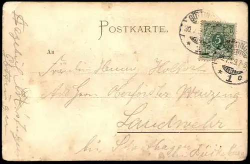 ALTE AK GRUSS VON DER ALEMANNEN-KNEIPE GÖTTINGEN 1899 EXKNEIPE ALEMANIA SEIS PANIER STUDENTIKA CORPS STUDENTICA ALEMANIA