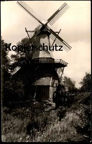ÄLTERE FOTO-POSTKARTE HÜVEN WINDMÜHLE & WASSERMÜHLE Mühle Mill Moulin Windmill Molen Hueven Sögel Soegel cpa postcard AK