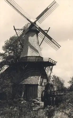 ÄLTERE FOTO POSTKARTE HÜVEN WINDMÜHLE & WASSERMÜHLE Mühle Mill Moulin Windmill Molen Hueven Sögel Soegel cpa postcard AK