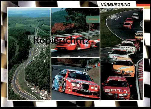 ÄLTERE POSTKARTE NÜRBURGRING PORSCHE LANCIA JAGUAR Dunlop SAT1 Recaro Amica Formel Rennen Race Nürburg Adenau postcard
