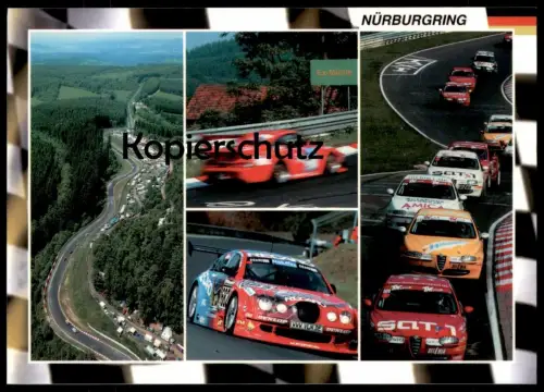 ÄLTERE POSTKARTE NÜRBURGRING PORSCHE LANCIA JAGUAR Dunlop SAT1 Recaro Amica Formel Rennen Race Nürburg Adenau postcard