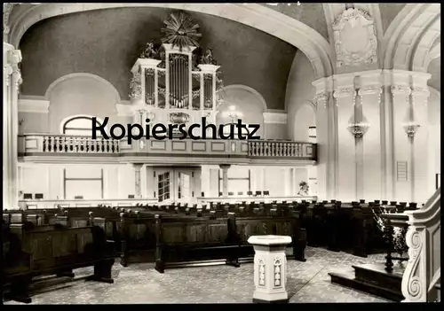 POSTKARTE FRANZÖSISCHE FRIEDRICHSTADTKIRCHE ORGEL 1985 ERBAUT VOM VEB EULE ORGELBAU interieur l'eglise orgue organ cpa