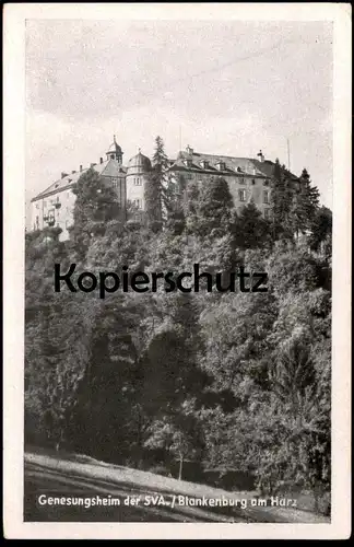 ÄLTERE POSTKARTE GENESUNGSHEIM DER SVA BLANKENBURG AM HARZ cpa postcard Ansichtskarte AK