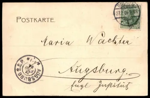 ALTE POSTKARTE BOCHUM BAHNHOFSTRASSE & FRIEDRICHSTRASSE 1904 Strassenbahn Tram tramway cpa postcard Ansichtskarte