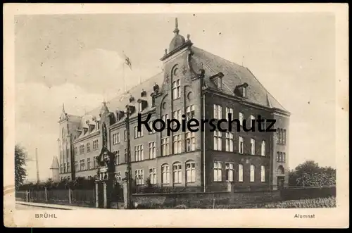 ALTE POSTKARTE BRÜHL ALUMNAT FAHNE ROTES KREUZ FELDPOST-STEMPEL 1916 cpa postcard AK Ansichtskarte