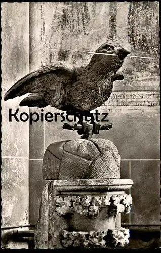 ÄLTERE POSTKARTE ULM ULMER SPATZ Vogel Denkmal house sparrow moineau cpa postcard AK Ansichtskarte